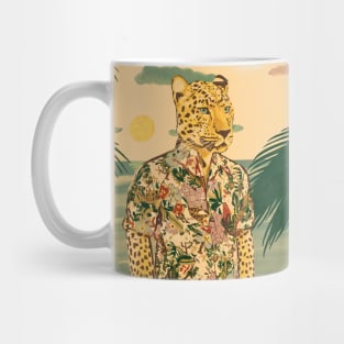 leopard in a hawaiian shirt Mug